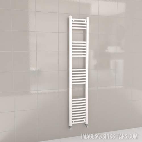 Kartell K-Rail White Curved Bar Heated Towel Rail 300mm x 1600mm