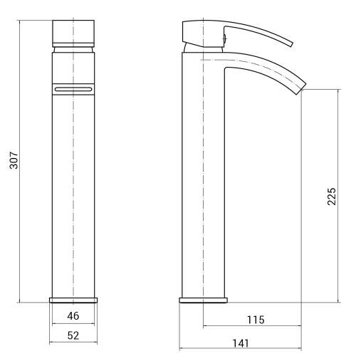 Kartell K-VIT Flair Hi-Rise Mono Basin Mixer