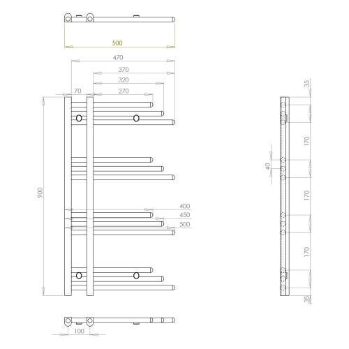 Kartell K-Rad New York Chrome Designer Vertical Radiator