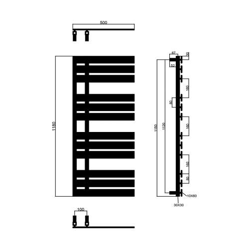 Kartell K-Rad Oregon Chrome Designer Vertical Radiator