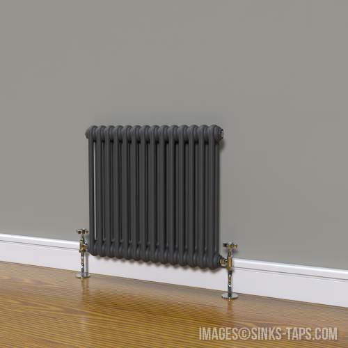 Kartell K-Rad Laser Klassic 2 Column Horizontal Anthracite Radiator 650mm x 600mm