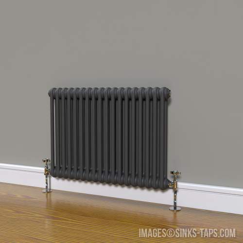 Kartell K-Rad Laser Klassic 2 Column Horizontal Anthracite Radiator 830mm x 600mm