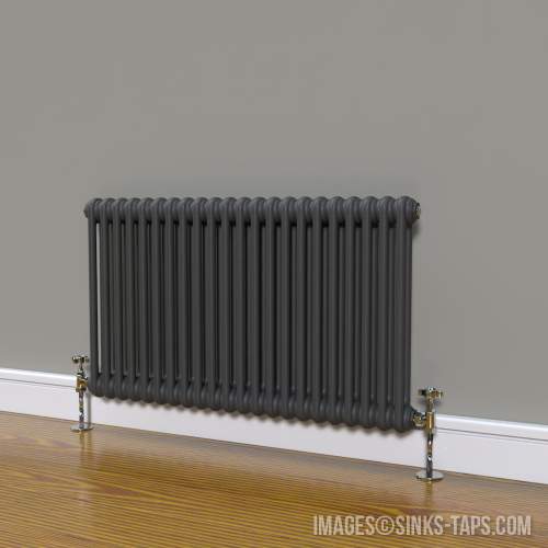 Kartell K-Rad Laser Klassic 2 Column Horizontal Anthracite Radiator 1010mm x 600mm