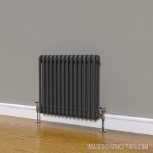 Kartell K-Rad Laser Klassic 3 Column Horizontal Anthracite Radiator 650mm x 600mm