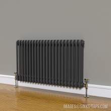 Kartell K-Rad Laser Klassic 3 Column Horizontal Anthracite Radiator 1010mm x 600mm