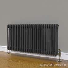 Kartell K-Rad Laser Klassic 4 Column Horizontal Anthracite Radiator 1190mm x 600mm