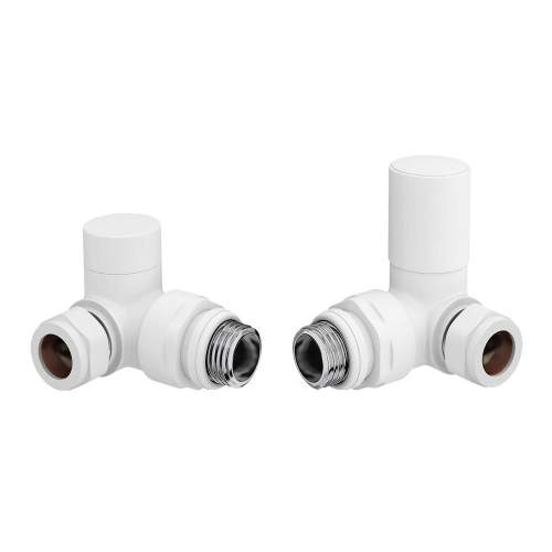 Kartell White Corner Radiator Valves