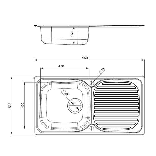 Reginox OULTON Single Bowl Kitchen Sink