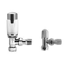 Kartell K-Therm Refined Thermostatic Angled Radiator Valve Pack