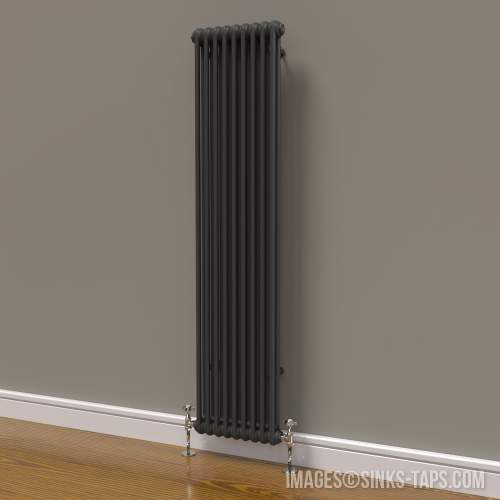 Kartell K-Rad Laser Klassic 2 Column Vertical Anthracite Radiator 425mm x 1800mm