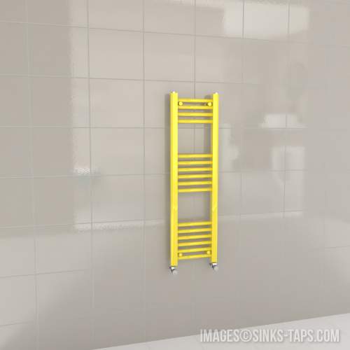 Kartell K-Rail Yellow Straight Bar Heated Towel Rail 300mm x 1000mm