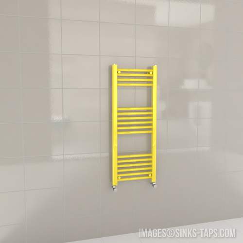 Kartell K-Rail Yellow Straight Bar Heated Towel Rail 400mm x 1000mm