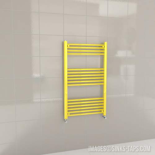 Kartell K-Rail Yellow Straight Bar Heated Towel Rail 600mm x 1000mm