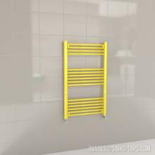 Kartell K-Rail Yellow Straight Bar Heated Towel Rail 600mm x 1000mm