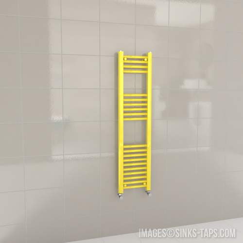 Kartell K-Rail Yellow Straight Bar Heated Towel Rail 300mm x 1200mm