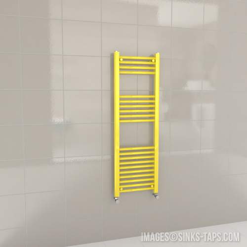 Kartell K-Rail Yellow Straight Bar Heated Towel Rail 400mm x 1200mm