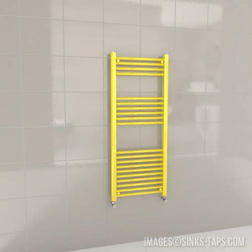 Kartell K-Rail Yellow Straight Bar Heated Towel Rail 500mm x 1200mm