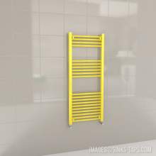 Kartell K-Rail Yellow Straight Bar Heated Towel Rail 500mm x 1200mm