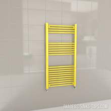 Kartell K-Rail Yellow Straight Bar Heated Towel Rail 600mm x 1200mm