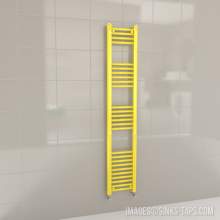 Kartell K-Rail Yellow Straight Bar Heated Towel Rail 300mm x 1600mm