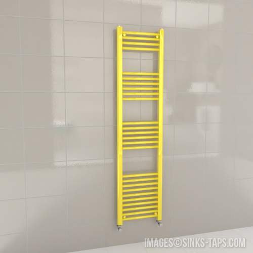 Kartell K-Rail Yellow Straight Bar Heated Towel Rail 400mm x 1600mm