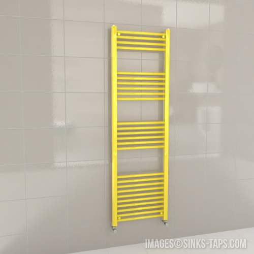 Kartell K-Rail Yellow Straight Bar Heated Towel Rail 500mm x 1600mm