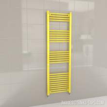 Kartell K-Rail Yellow Straight Bar Heated Towel Rail 500mm x 1600mm