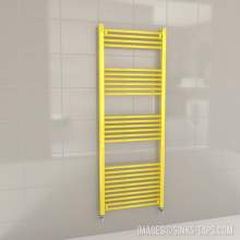 Kartell K-Rail Yellow Straight Bar Heated Towel Rail 600mm x 1600mm