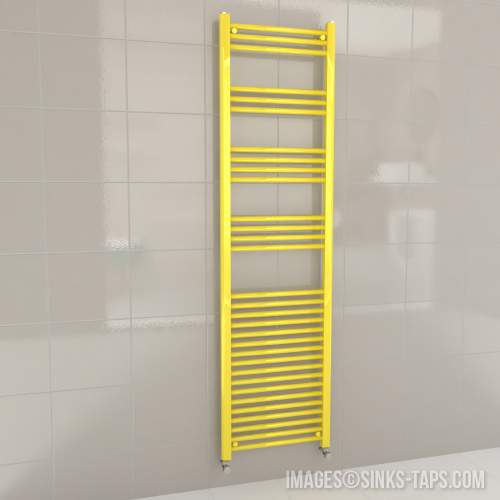 Kartell K-Rail Yellow Straight Bar Heated Towel Rail 500mm x 1800mm