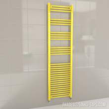 Kartell K-Rail Yellow Straight Bar Heated Towel Rail 500mm x 1800mm