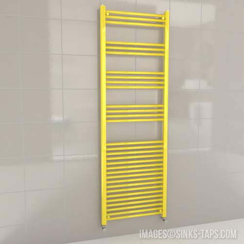 Kartell K-Rail Yellow Straight Bar Heated Towel Rail 600mm x 1800mm