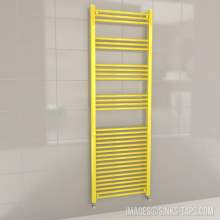 Kartell K-Rail Yellow Straight Bar Heated Towel Rail 600mm x 1800mm