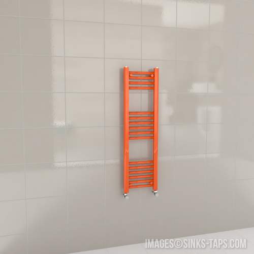 Kartell K-Rail Orange Straight Bar Heated Towel Rail 300mm x 1000mm