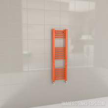 Kartell K-Rail Orange Straight Bar Heated Towel Rail 300mm x 1000mm