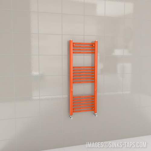 Kartell K-Rail Orange Straight Bar Heated Towel Rail 400mm x 1000mm