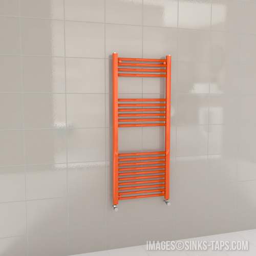 Kartell K-Rail Orange Straight Bar Heated Towel Rail 500mm x 1200mm