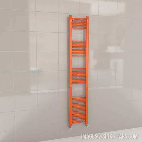 Kartell K-Rail Orange Straight Bar Heated Towel Rail 300mm x 1600mm