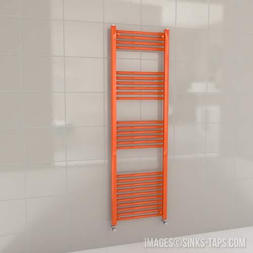 Kartell K-Rail Orange Straight Bar Heated Towel Rail 500mm x 1600mm