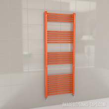 Kartell K-Rail Orange Straight Bar Heated Towel Rail 600mm x 1600mm