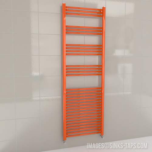 Kartell K-Rail Orange Straight Bar Heated Towel Rail 600mm x 1800mm