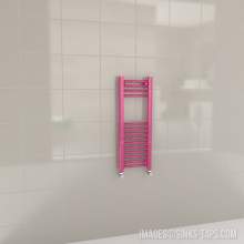 Kartell K-Rail Magenta Straight Bar Heated Towel Rail 300mm x 800mm