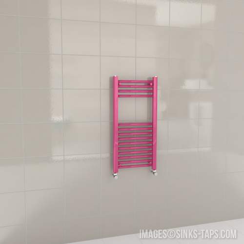 Kartell K-Rail Magenta Straight Bar Heated Towel Rail 400mm x 800mm