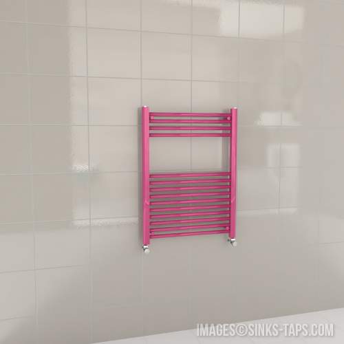 Kartell K-Rail Magenta Straight Bar Heated Towel Rail 600mm x 800mm