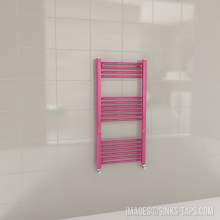 Kartell K-Rail Magenta Straight Bar Heated Towel Rail 500mm x 1000mm