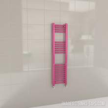 Kartell K-Rail Magenta Straight Bar Heated Towel Rail 300mm x 1200mm