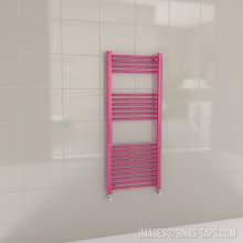 Kartell K-Rail Magenta Straight Bar Heated Towel Rail 500mm x 1200mm