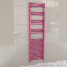 Kartell K-Rail Magenta Straight Bar Heated Towel Rail 500mm x 1800mm