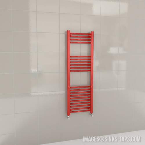 Kartell K-Rail Red Straight Bar Heated Towel Rail 400mm x 1200mm