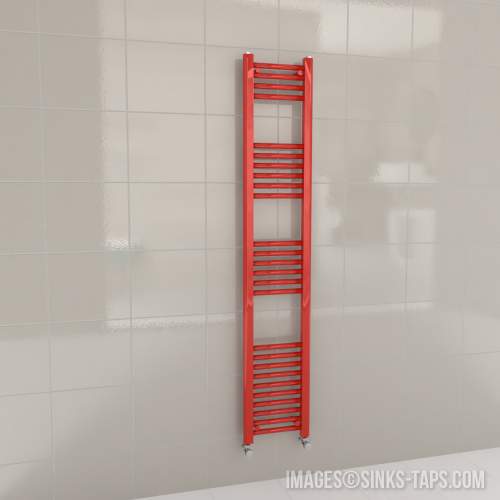 Kartell K-Rail Red Straight Bar Heated Towel Rail 300mm x 1600mm