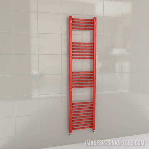 Kartell K-Rail Red Straight Bar Heated Towel Rail 400mm x 1600mm